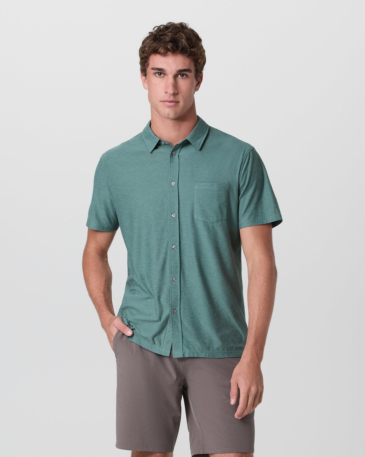 Short Sleeve Strato Button Down