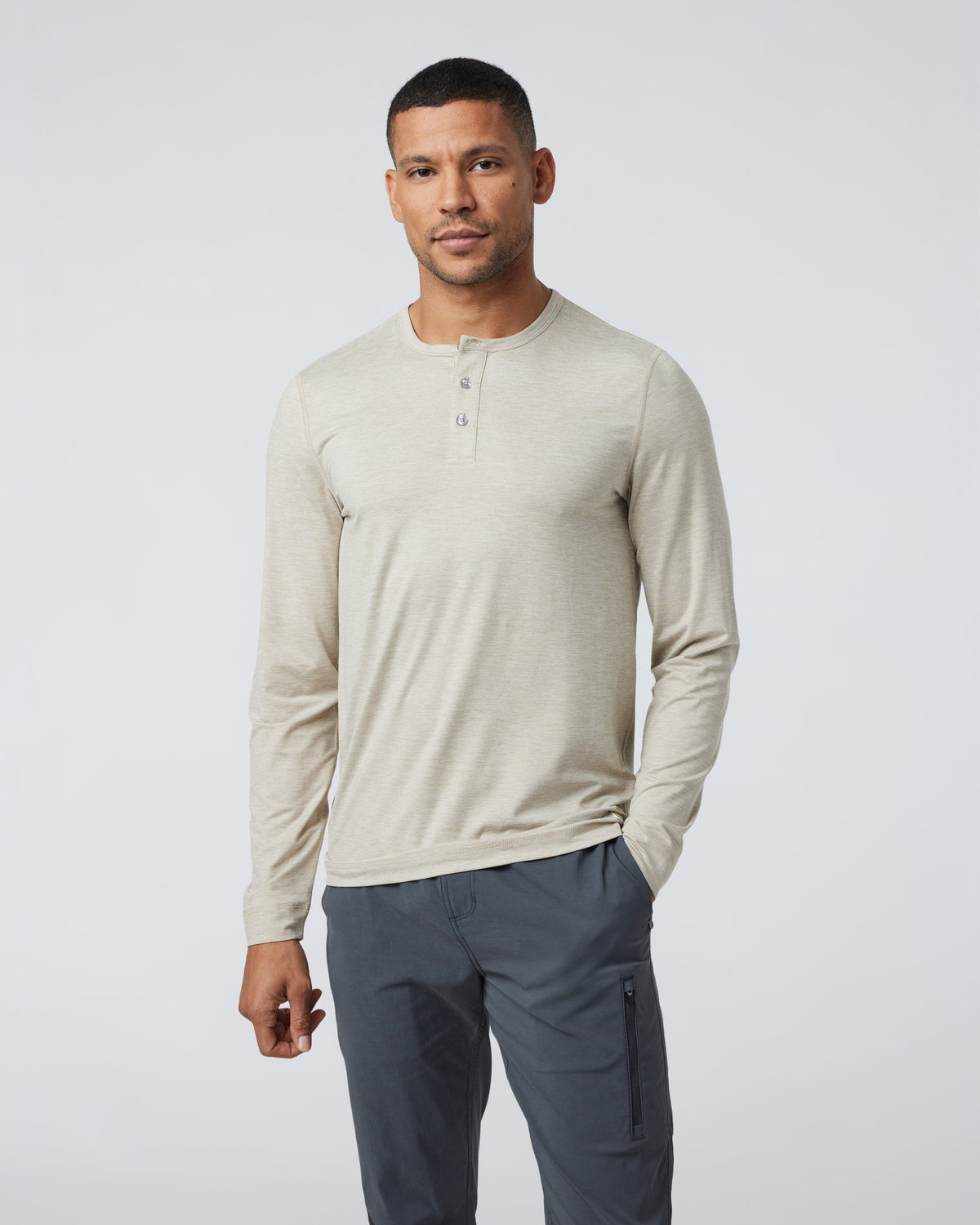 Long-Sleeve Ease Performance Henley