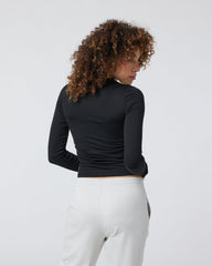 Long Sleeve Halo Ruched Tee