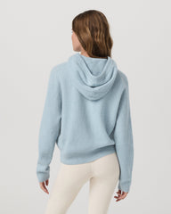 Émilie Full Zip Cashmere Rib Hoodie